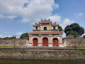The Gate of Manifest Benevolence at Imperial city in Hue Vietnam